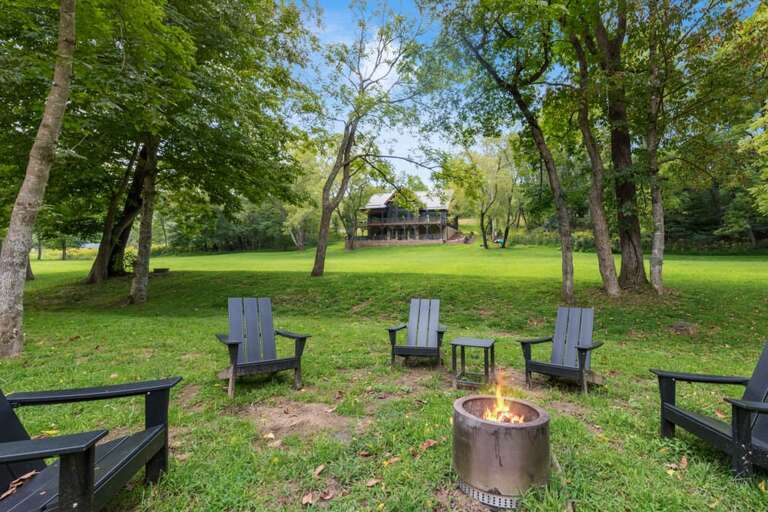 Fire pit by the river...