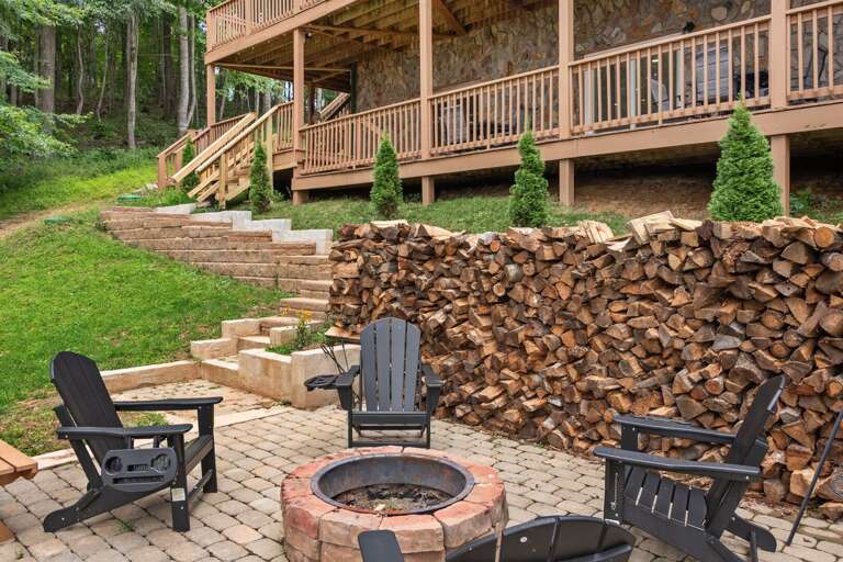 Firepit with wood provided!