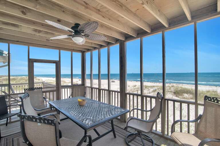 Beachfront Balcony View With Seating, Vacation Rental