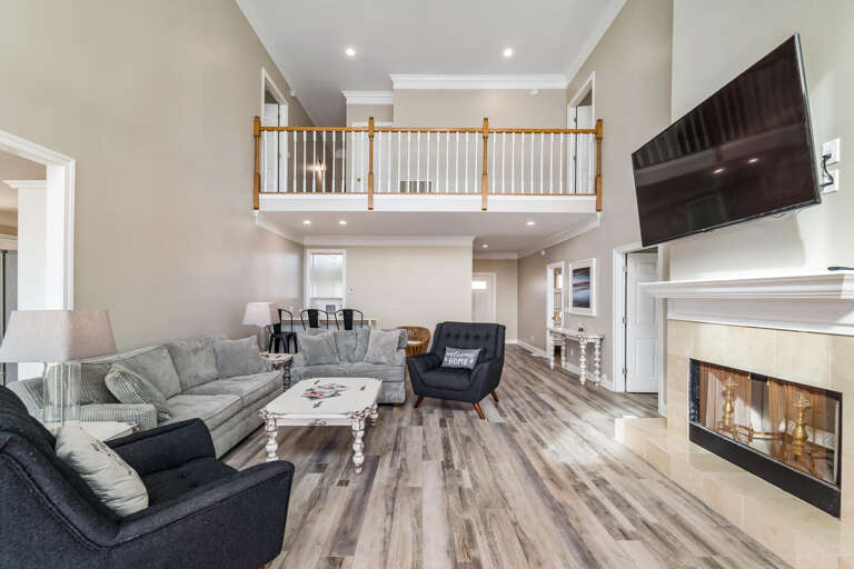 Living Room Area with View of Loft