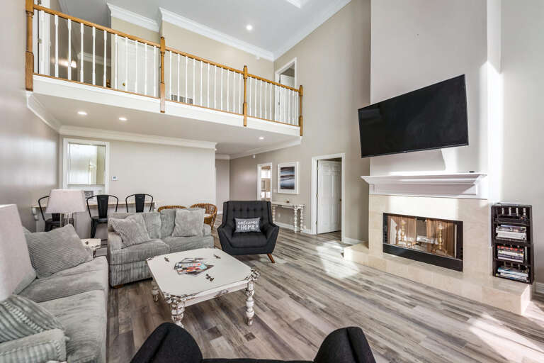 Living Room Area with View of Loft