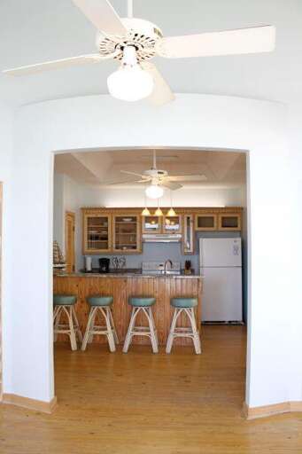 Updated, open kitchen with granite countertops