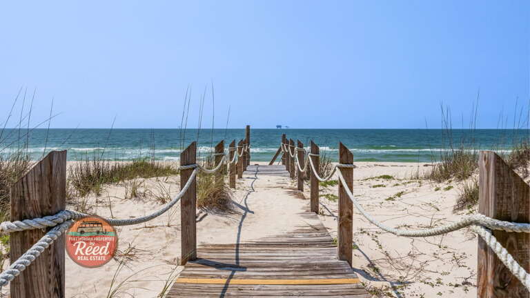 Walk out to the Beach in Gulf Shores Alabama