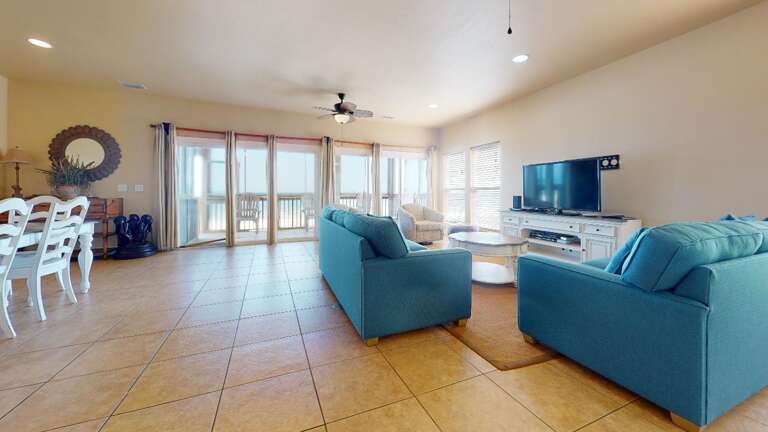 Living room and dining