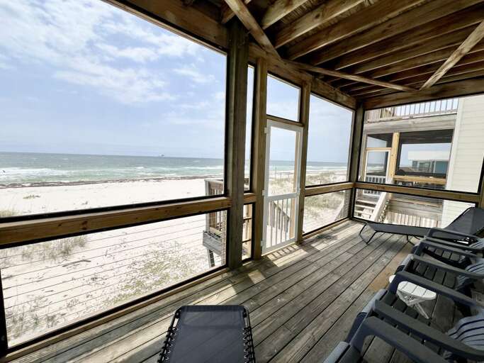 View From Vacation Rental Balcony Showing Beach And Ocean