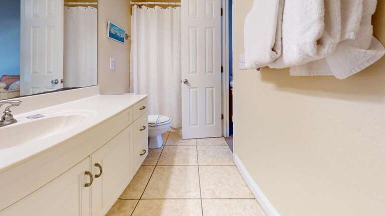 Bunk room and hall bathroom 