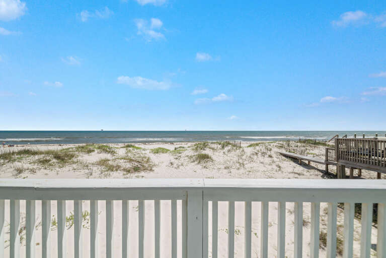 Beach View From Balcony, Scenic Seaside Sweep