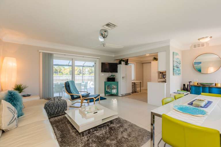 Bright Interior Living Space With Colorful Furniture