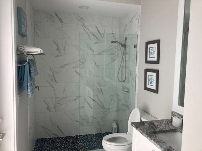 Guest Bathroom- access to pool area