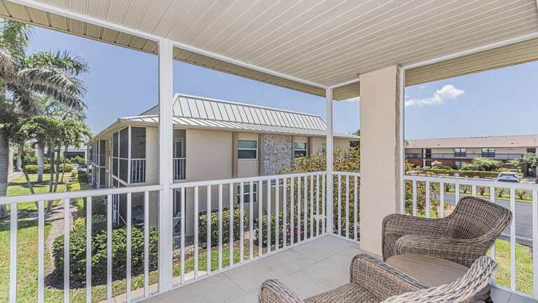 Patio facing the courtyard