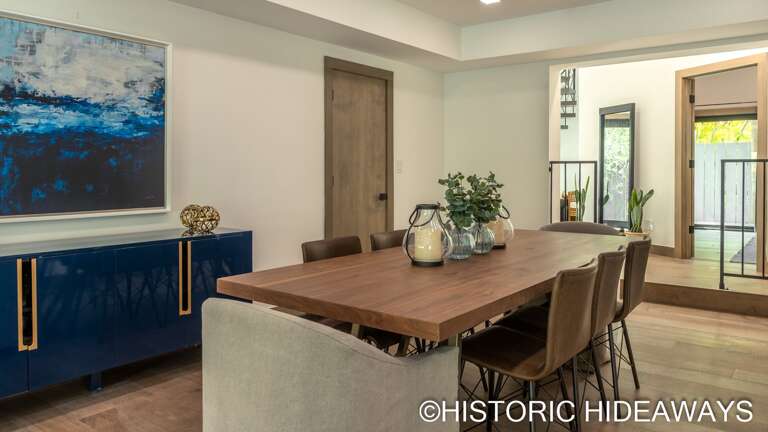 Dining Area / Door to Full Bathroom